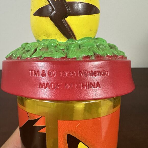 Pokémon Pikachu Lidded Tumbler Cup With Straw Vintage Pokemon Nintendo 1999 - Picture 6 of 7